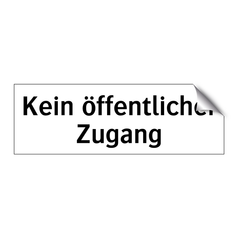 Kein öffentlicher Zugang