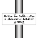 Abfüllen von Gefahrstoffen in Lebensmittel- behältern verboten