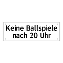 Keine Ballspiele nach 20 Uhr
