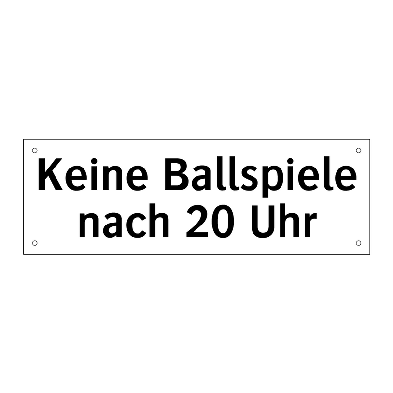 Keine Ballspiele nach 20 Uhr