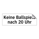 Keine Ballspiele nach 20 Uhr