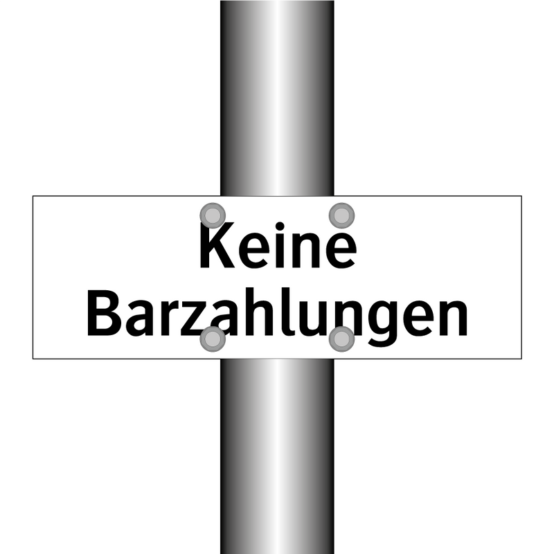 Keine Barzahlungen