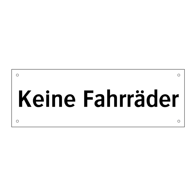 Keine Fahrräder
