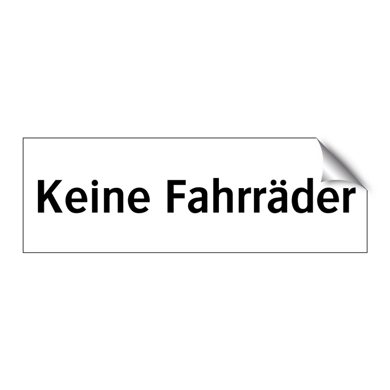 Keine Fahrräder