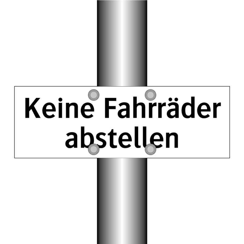 Keine Fahrräder abstellen