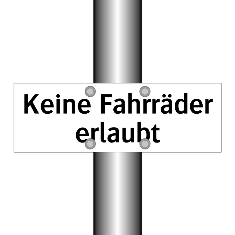 Keine Fahrräder erlaubt