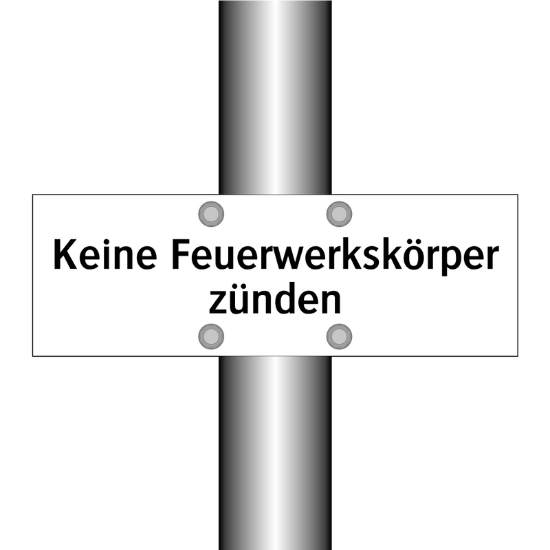 Keine Feuerwerkskörper zünden