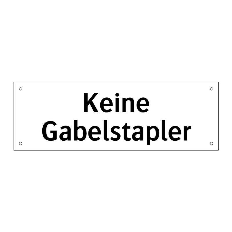 Keine Gabelstapler