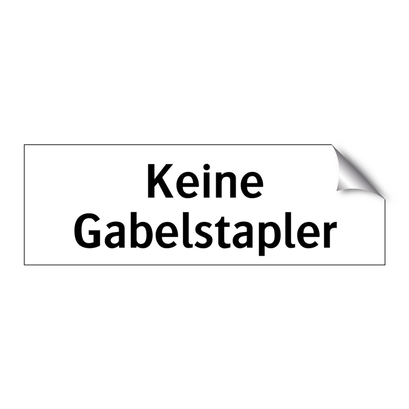 Keine Gabelstapler