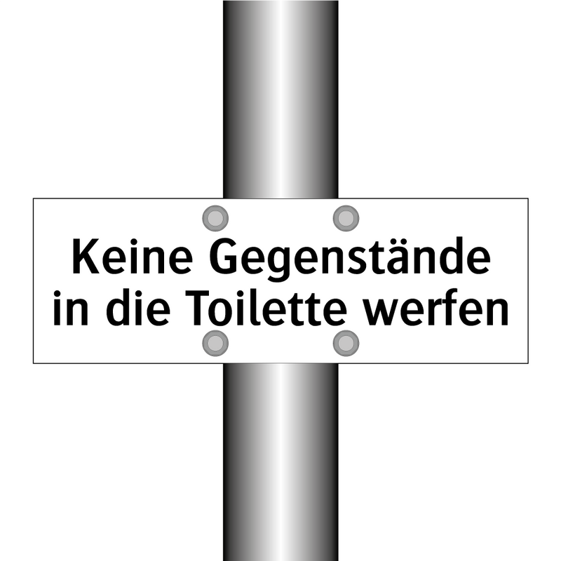 Keine Gegenstände in die Toilette werfen