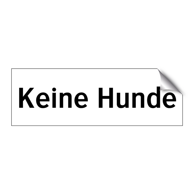 Keine Hunde