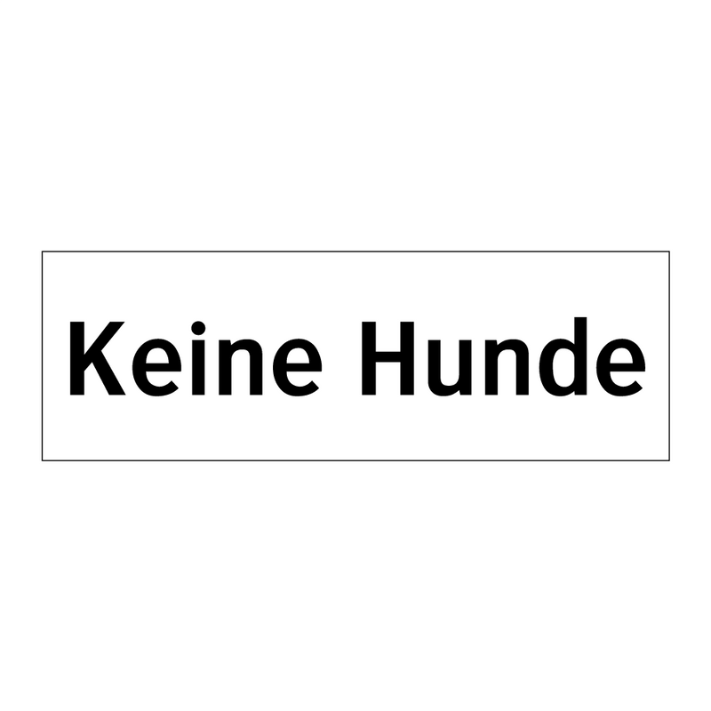 Keine Hunde