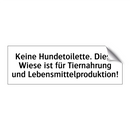 Keine Hundetoilette. Diese Wiese ist für Tiernahrung und Lebensmittelproduktion!