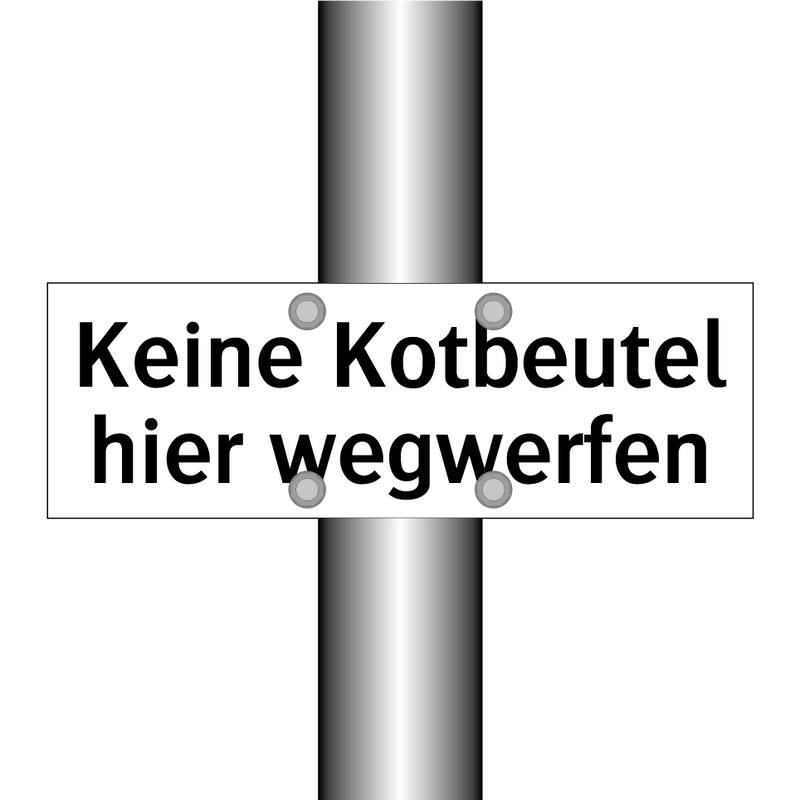 Keine Kotbeutel hier wegwerfen