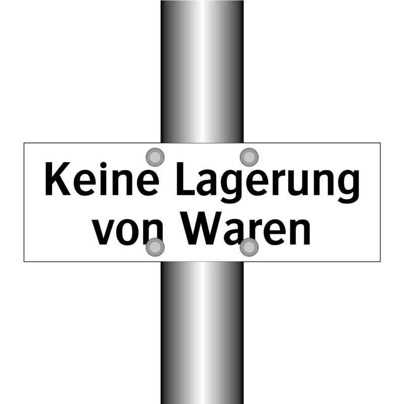 Keine Lagerung von Waren