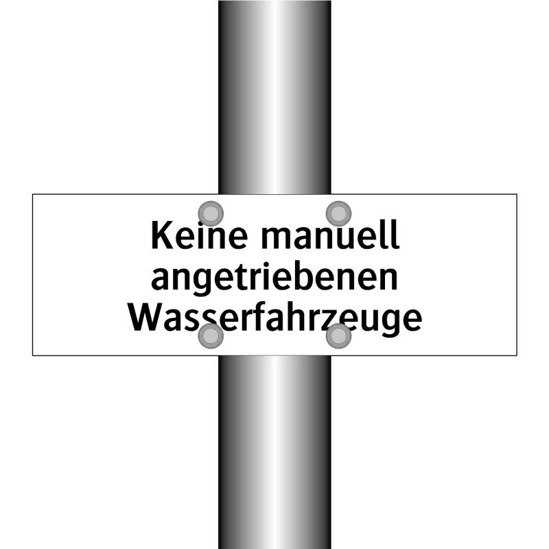 Keine manuell angetriebenen Wasserfahrzeuge