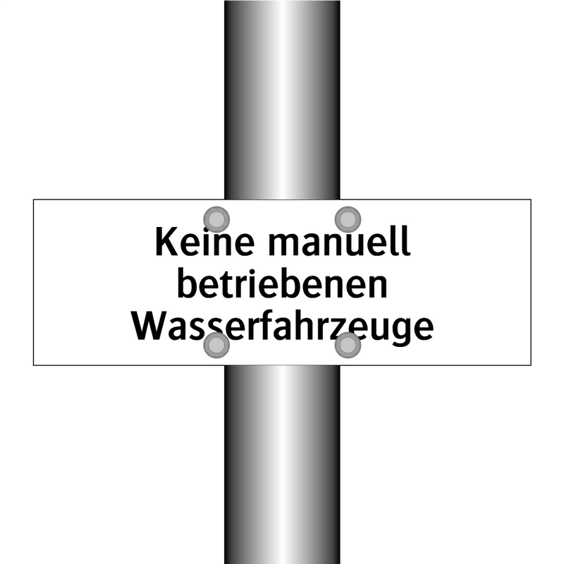 Keine manuell betriebenen Wasserfahrzeuge