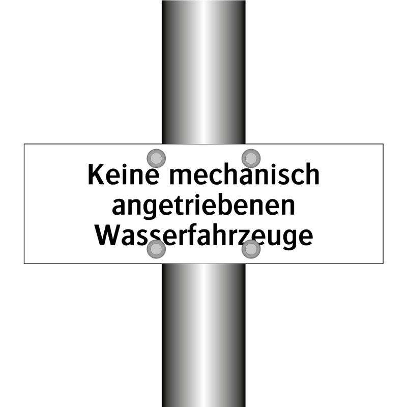 Keine mechanisch angetriebenen Wasserfahrzeuge