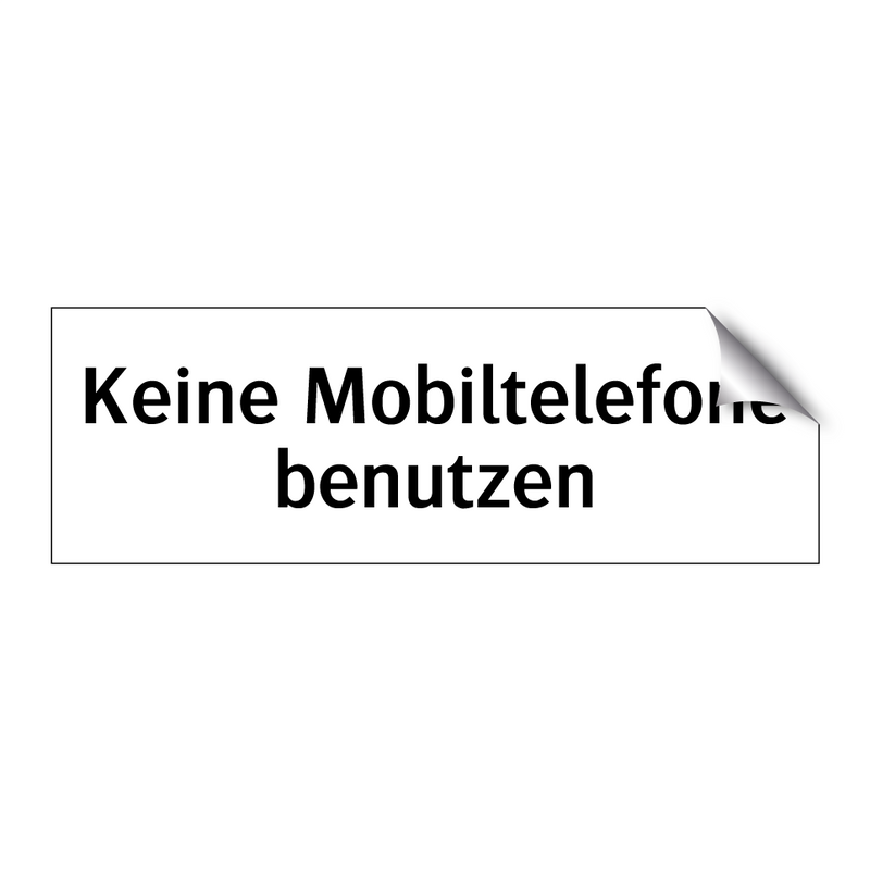 Keine Mobiltelefone benutzen