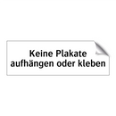 Keine Plakate aufhängen oder kleben