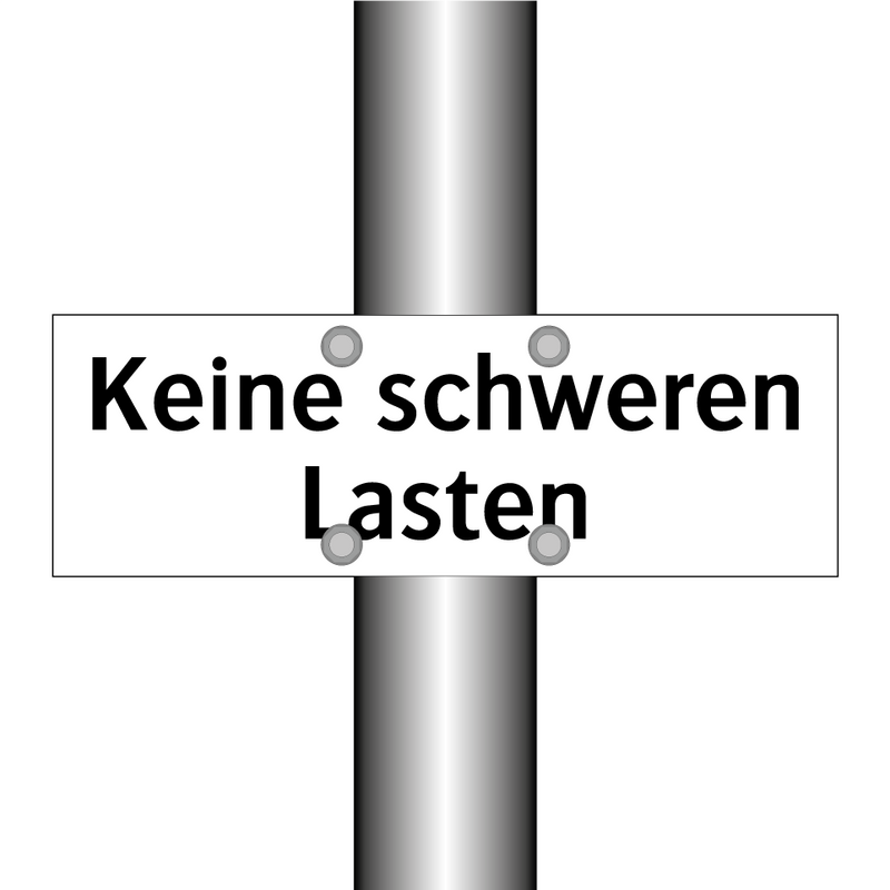 Keine schweren Lasten