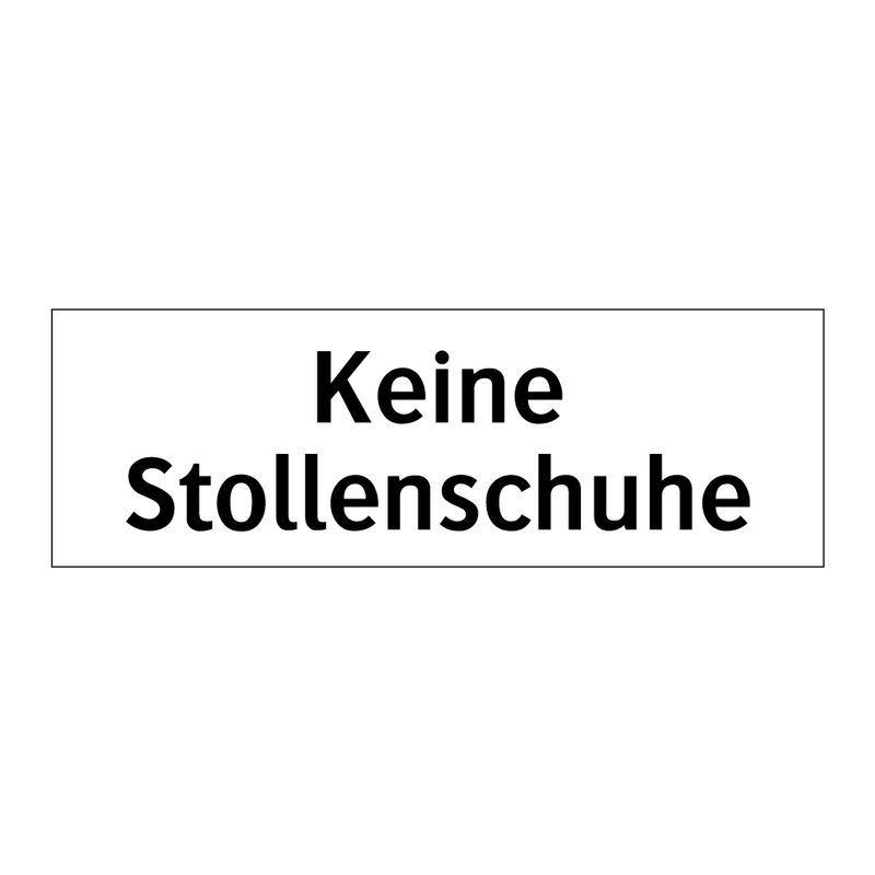 Keine Stollenschuhe