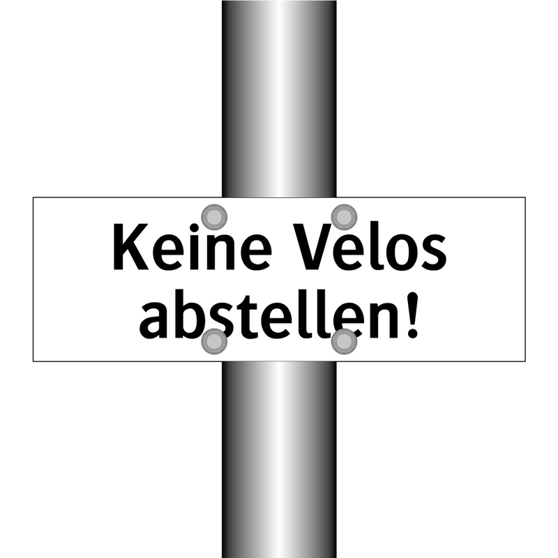 Keine Velos abstellen!