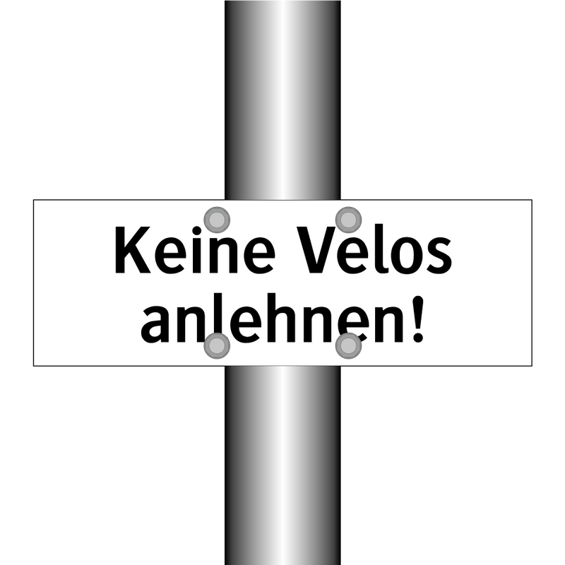 Keine Velos anlehnen!