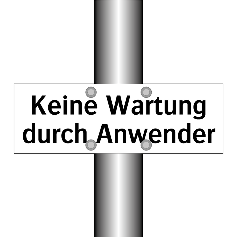Keine Wartung durch Anwender