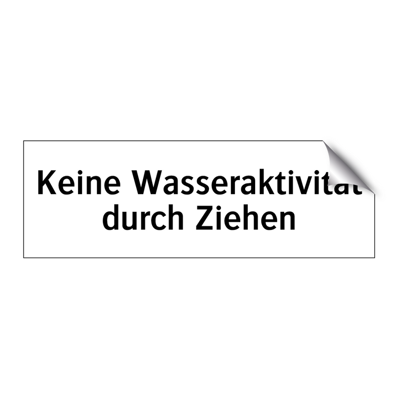 Keine Wasseraktivität durch Ziehen