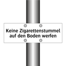 Keine Zigarettenstummel auf den Boden werfen