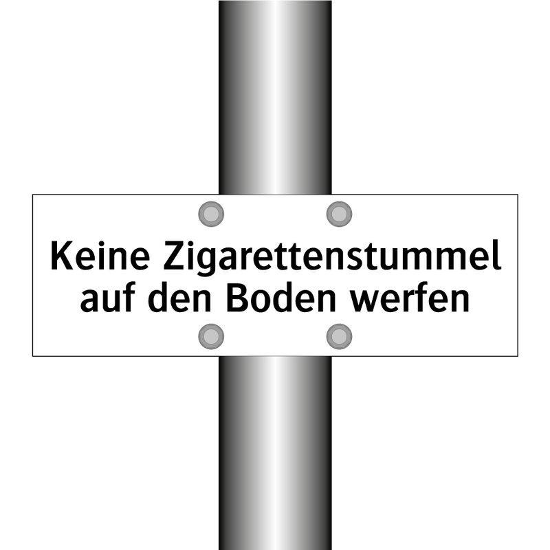 Keine Zigarettenstummel auf den Boden werfen