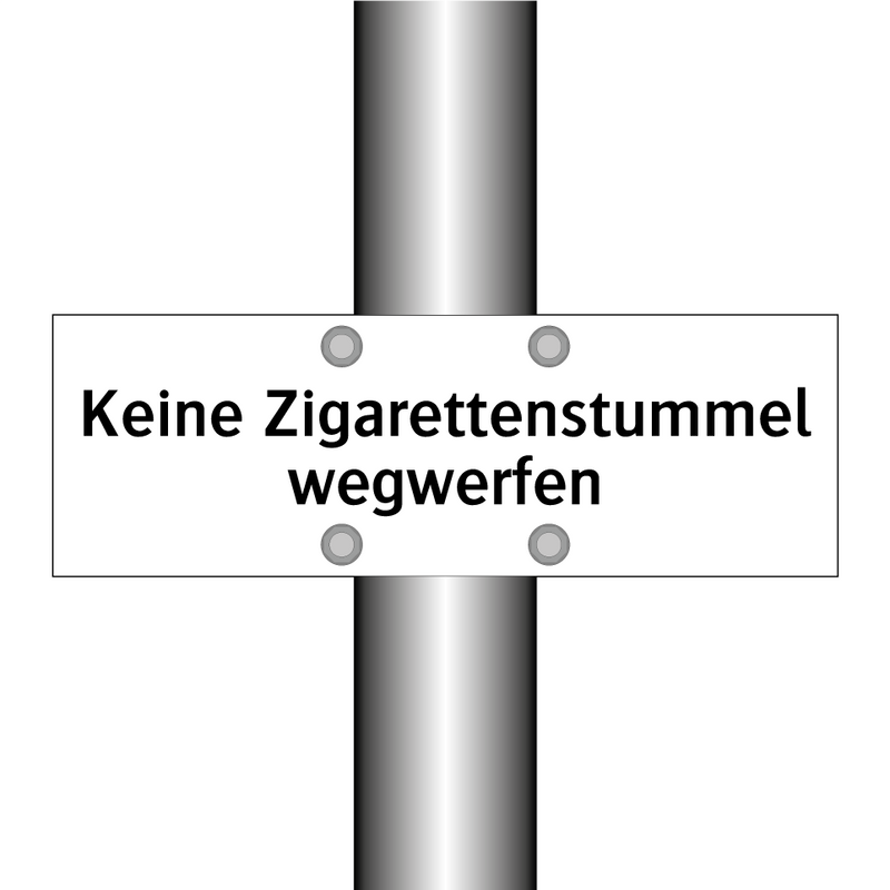 Keine Zigarettenstummel wegwerfen