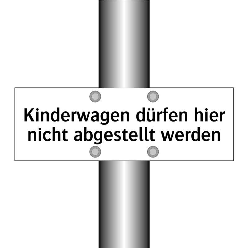 Kinderwagen dürfen hier nicht abgestellt werden