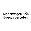 Kinderwagen und Buggys verboten
