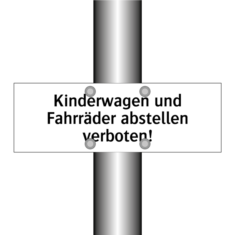 Kinderwagen und Fahrräder abstellen verboten!