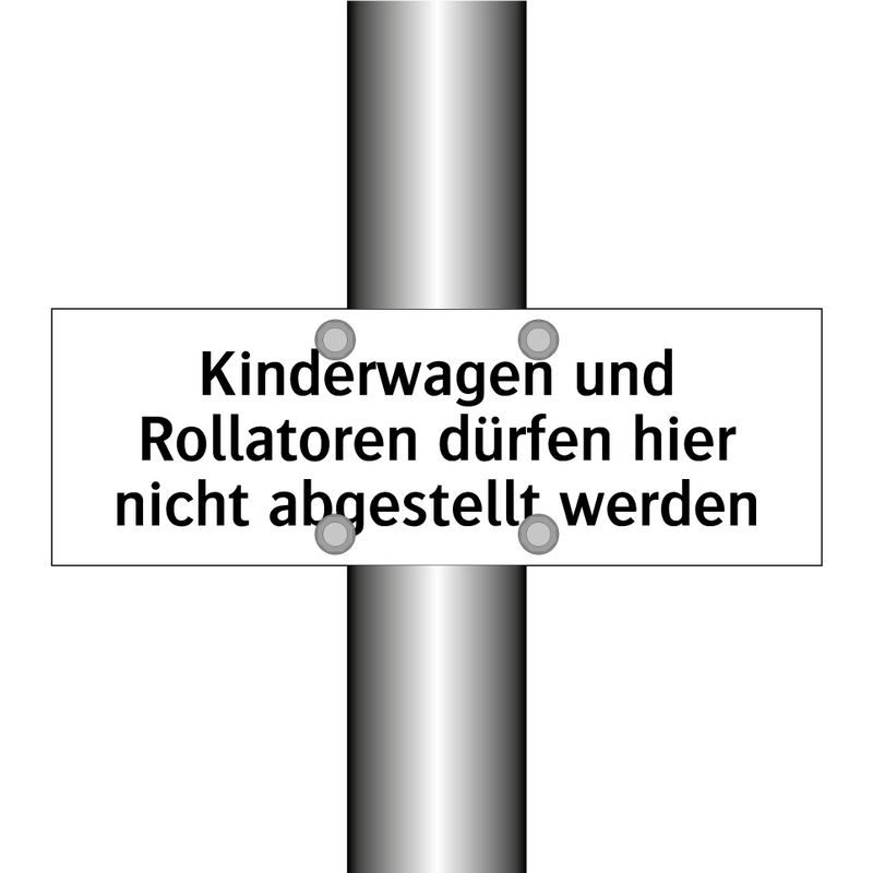 Kinderwagen und Rollatoren dürfen hier nicht abgestellt werden