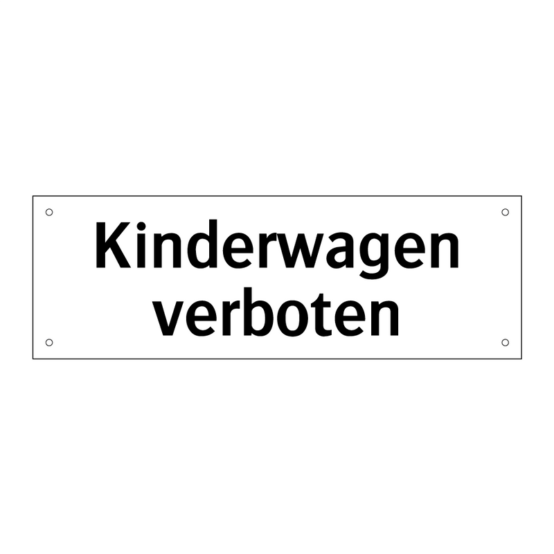 Kinderwagen verboten