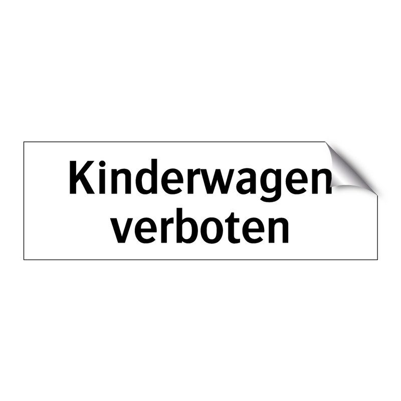 Kinderwagen verboten
