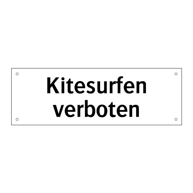 Kitesurfen verboten
