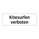 Kitesurfen verboten