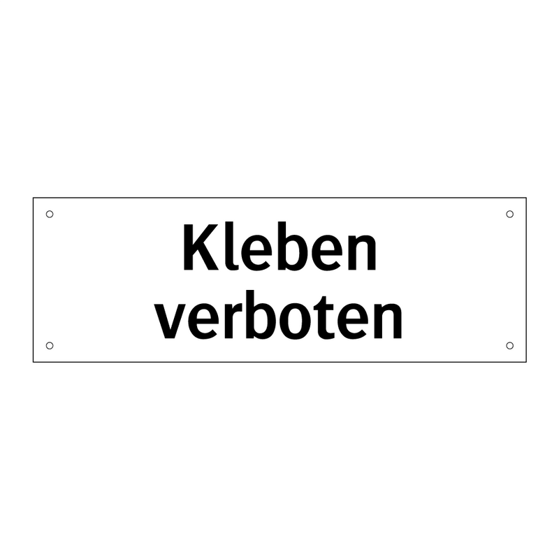 Kleben verboten