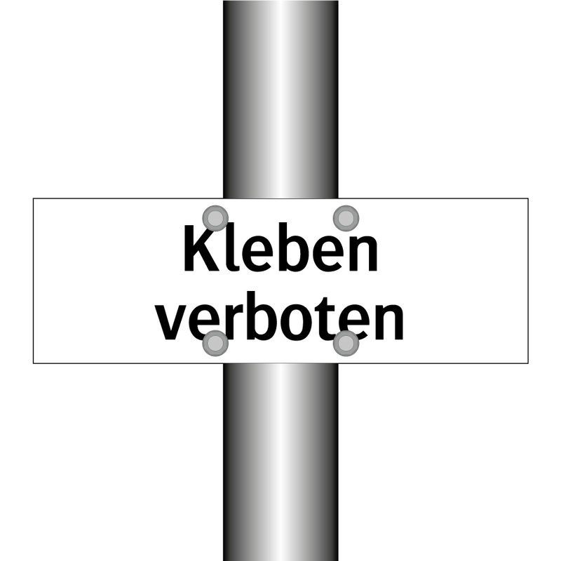 Kleben verboten
