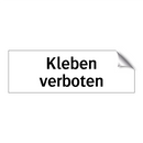 Kleben verboten