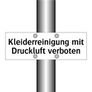 Kleiderreinigung mit Druckluft verboten