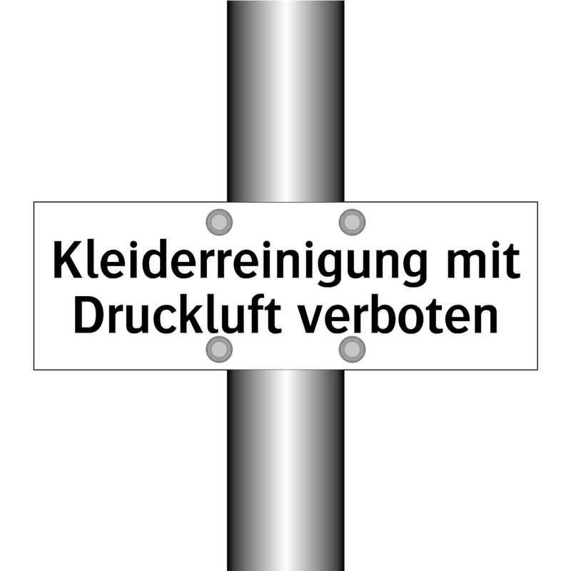 Kleiderreinigung mit Druckluft verboten