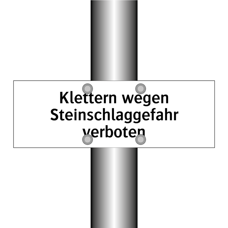 Klettern wegen Steinschlaggefahr verboten