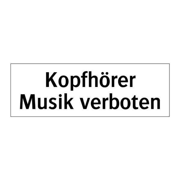Kopfhörer Musik verboten