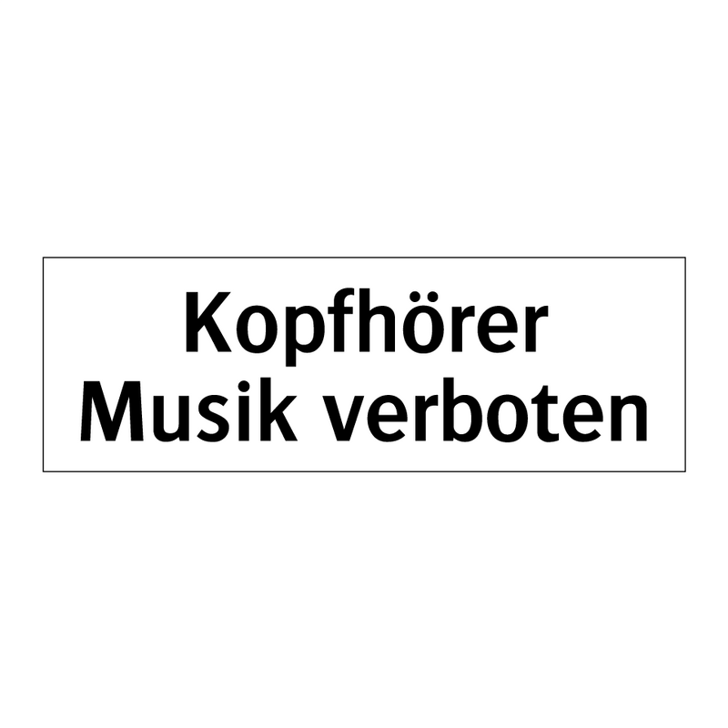 Kopfhörer Musik verboten