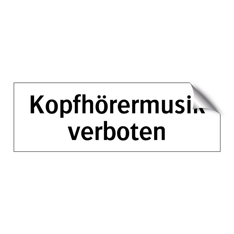 Kopfhörermusik verboten